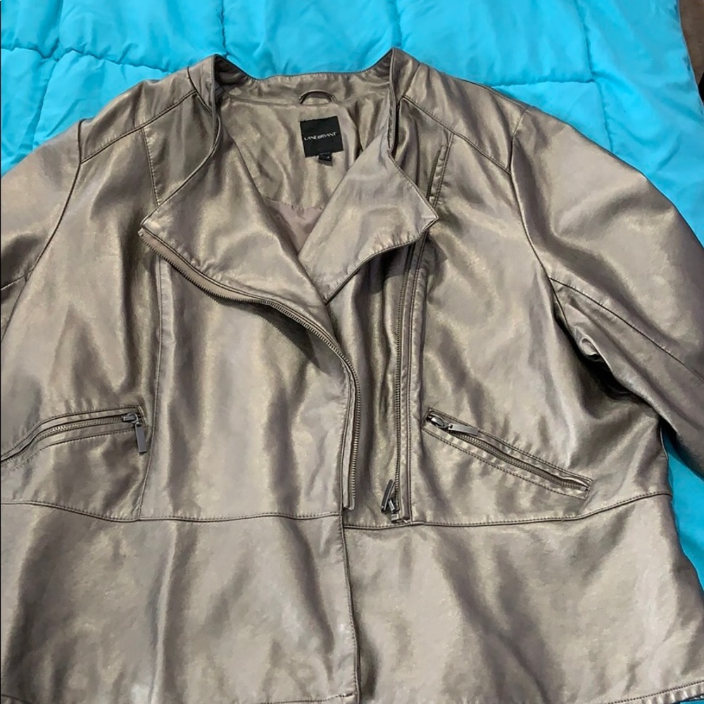 Plus Size Motorcycle Style “Leather” Jacket